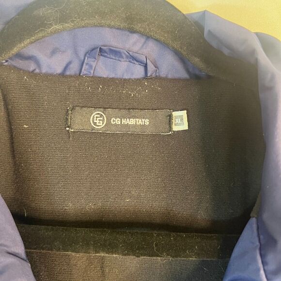 CG Habitats Navy Blue Snap Button Up "MT Terrain Parks" Windbreaker Size XL - Picture 9 of 12